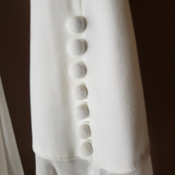 Calvin Klein Petite Women's Bell Sleeve cream lined dress - Picture 6 of 8